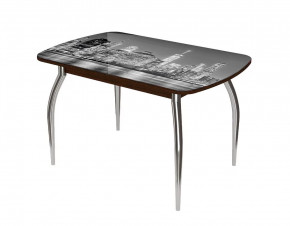 Стол Бостон-2 ф/п Сити, 1100*700 мм, венге/хром триумф в Муравленко - muravlenko.mebel-tymen.ru | фото