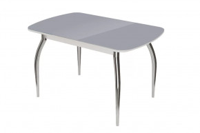 Стол "Бостон", антрацит глянец/белый/хром триумф в Муравленко - muravlenko.mebel-tymen.ru | фото