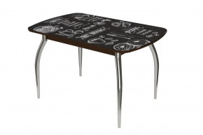 Стол Бостон ф/п Американо, 900*600 мм, венге/хром триумф в Муравленко - muravlenko.mebel-tymen.ru | фото