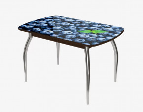 Стол Бостон ф/п Черника, 900*600 мм, венге/хром триумф в Муравленко - muravlenko.mebel-tymen.ru | фото