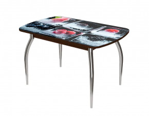 Стол Бостон ф/п Лёд, 900*600 мм, венге/хром триумф в Муравленко - muravlenko.mebel-tymen.ru | фото