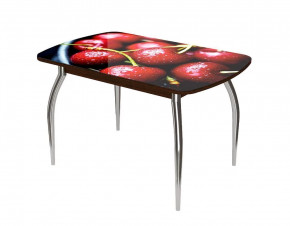 Стол Бостон ф/п Вишня, 900*600 мм, венге/хром триумф в Муравленко - muravlenko.mebel-tymen.ru | фото