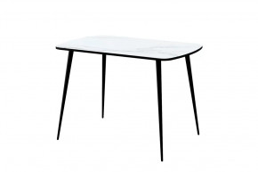 Стол Бостон Лайт 2, фотопечать Мрамор итальянский/опоры черные в Муравленко - muravlenko.mebel-tymen.ru | фото