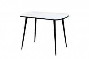 Стол Бостон Лайт, фотопечать Мрамор итальянский/опоры черные в Муравленко - muravlenko.mebel-tymen.ru | фото