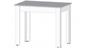 Стол Кай Цемент светлый/Белый в Муравленко - muravlenko.mebel-tymen.ru | фото