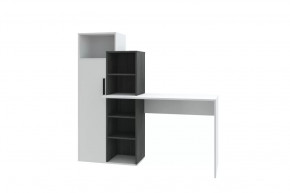 Стол компьютерный Комбо, белый-черный ясень/белый в Муравленко - muravlenko.mebel-tymen.ru | фото