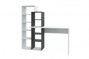 Стол компьютерный Квадро, белый/черный ясень в Муравленко - muravlenko.mebel-tymen.ru | фото