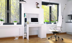 Стол компьютерный Тайм Белый в Муравленко - muravlenko.mebel-tymen.ru | фото