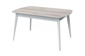 Стол обеденный Прайм, бора бора/белый в Муравленко - muravlenko.mebel-tymen.ru | фото