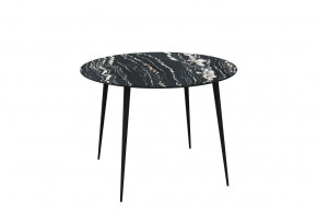 Стол обеденный Прайм Лайт круглый, Луанда/черный в Муравленко - muravlenko.mebel-tymen.ru | фото