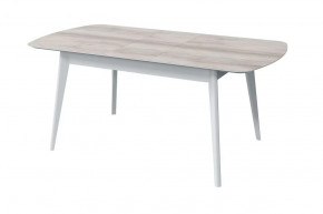 Стол обеденный Прайм раздвижной, бора бора/белый в Муравленко - muravlenko.mebel-tymen.ru | фото