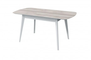 Стол обеденный Прайм раздвижной, бора бора/белый в Муравленко - muravlenko.mebel-tymen.ru | фото