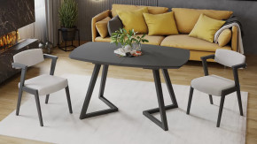 Стол обеденный «TESCA 2» Графит, Стекло графит матовое в Муравленко - muravlenko.mebel-tymen.ru | фото