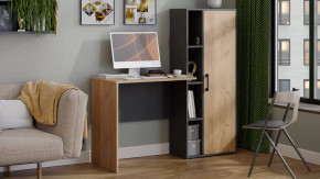 Стол письменный «Бейли» Графит Серый, Дуб Крафт золотой в Муравленко - muravlenko.mebel-tymen.ru | фото