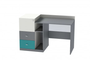 Стол письменный Клео Ст-1, 1300 мм, графит, миндаль, океан Диал в Муравленко - muravlenko.mebel-tymen.ru | фото