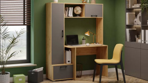 Стол письменный тип 15 Дуб Крафт золотой, Графит Серый в Муравленко - muravlenko.mebel-tymen.ru | фото