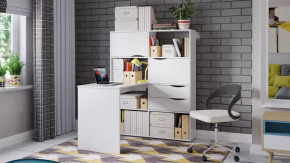 Стол письменный тип 7 Белый Ясень в Муравленко - muravlenko.mebel-tymen.ru | фото