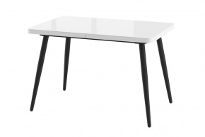 Стол раздвижной Borg-120, оптивайт белый/черный в Муравленко - muravlenko.mebel-tymen.ru | фото