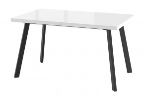 Стол раздвижной Borg-140, оптивайт белый/черный в Муравленко - muravlenko.mebel-tymen.ru | фото