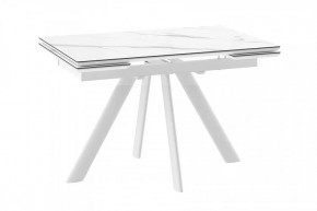 Стол раздвижной Jack-120, calakatta st cer/белый в Муравленко - muravlenko.mebel-tymen.ru | фото