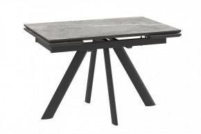 Стол раздвижной Jack-120, stone grey st cer/черный в Муравленко - muravlenko.mebel-tymen.ru | фото