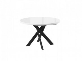 Стол раздвижной RONALDO-120, оптивайт белый/черный в Муравленко - muravlenko.mebel-tymen.ru | фото