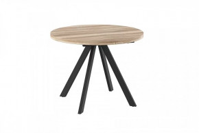 Стол раздвижной RONDO М-100, дуб каньон/черный в Муравленко - muravlenko.mebel-tymen.ru | фото