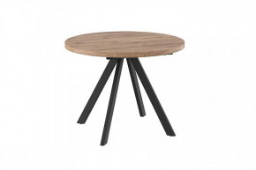 Стол раздвижной RONDO М-100, дуб велингтон/черный в Муравленко - muravlenko.mebel-tymen.ru | фото