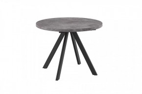 Стол раздвижной RONDO М-100, дымчатая керамика/черный в Муравленко - muravlenko.mebel-tymen.ru | фото