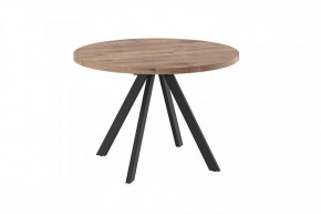 Стол раздвижной RONDO М-110, дуб велингтон/черный в Муравленко - muravlenko.mebel-tymen.ru | фото