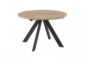 Стол раздвижной RONDO М-120, дуб каньон/черный в Муравленко - muravlenko.mebel-tymen.ru | фото