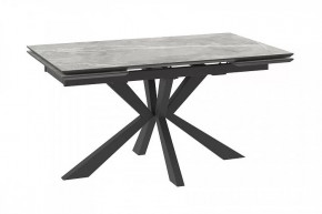 Стол раздвижной Zara-160, stone grey cer/черный в Муравленко - muravlenko.mebel-tymen.ru | фото