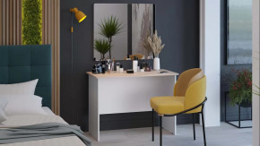 Стол  с зеркалом тип 14 (1000) Дуб Сонома, Белый Ясень в Муравленко - muravlenko.mebel-tymen.ru | фото