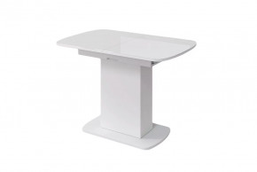 Стол Соренто-2, белый/белый глянец в Муравленко - muravlenko.mebel-tymen.ru | фото