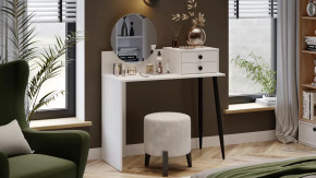 Стол туалетный «Стилтон» Тип 1 Белый, Черный муар в Муравленко - muravlenko.mebel-tymen.ru | фото