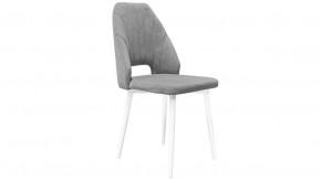 Стул «Капри» (конус Т2) Исп. 2 Белый муар, Велюр DREAM Grey (серый) в Муравленко - muravlenko.mebel-tymen.ru | фото
