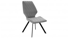 Стул «Матэо»  Черный муар, Микровелюр BRENDY Grey в Муравленко - muravlenko.mebel-tymen.ru | фото