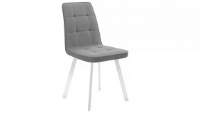 Стул «Рони»  Белый муар, Микровелюр BRENDY Grey в Муравленко - muravlenko.mebel-tymen.ru | фото