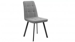 Стул «Рони»  Черный муар, Микровелюр BRENDY Grey в Муравленко - muravlenko.mebel-tymen.ru | фото