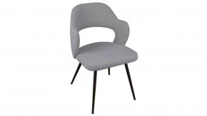 Стул «Сиэтл» Черный муар, Велюр DREAM Grey (серый) в Муравленко - muravlenko.mebel-tymen.ru | фото