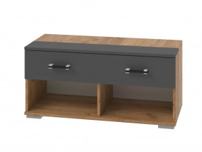 Тумба без подушки Бостон Секция-8 Дуб Вотан/Антрацит в Муравленко - muravlenko.mebel-tymen.ru | фото