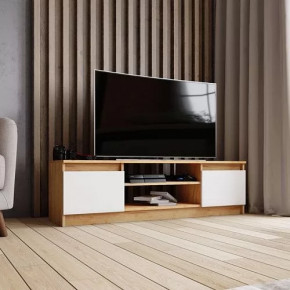 Тумба под ТВ ТВМ-3 (ш1400*г360*в400мм), ЛДСП Дуб крафт золотой /ЛДСП Белый в Муравленко - muravlenko.mebel-tymen.ru | фото