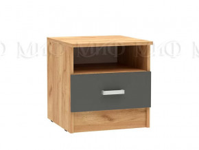 Тумба прикроватная Мартина ЛДСП Графит, Дуб крафт в Муравленко - muravlenko.mebel-tymen.ru | фото
