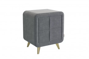 Тумба прикроватная Софи 2 графит (велюр) в Муравленко - muravlenko.mebel-tymen.ru | фото