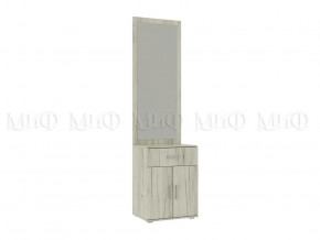 Тумба с зеркалом (600) Ева NEW Дуб Крафт Белый в Муравленко - muravlenko.mebel-tymen.ru | фото