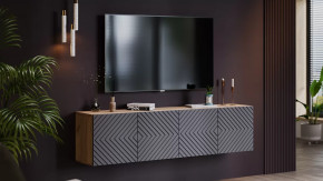 Тумба ТВ Танго Дуб крафт золотой/Холст вулкан в Муравленко - muravlenko.mebel-tymen.ru | фото