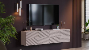 Тумба ТВ Танго Глиняно серый/Холст Латте в Муравленко - muravlenko.mebel-tymen.ru | фото