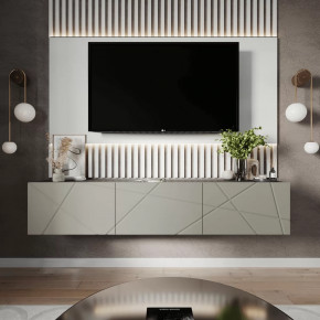 Тумба ТВМ-10 (без опор) (ш2000*г384*в400мм) ЛДСП Графит/ЛДСП Панакота в Муравленко - muravlenko.mebel-tymen.ru | фото