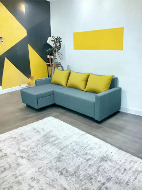 Угловой диван Шерри Савана плюс Лагун /Подушки Heo Эппл в Муравленко - muravlenko.mebel-tymen.ru | фото