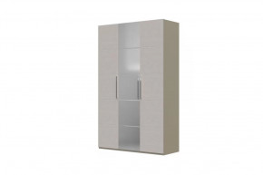 Вива Шкаф распашной ШР-3 1 зеркало Латте/Текстиль в Муравленко - muravlenko.mebel-tymen.ru | фото